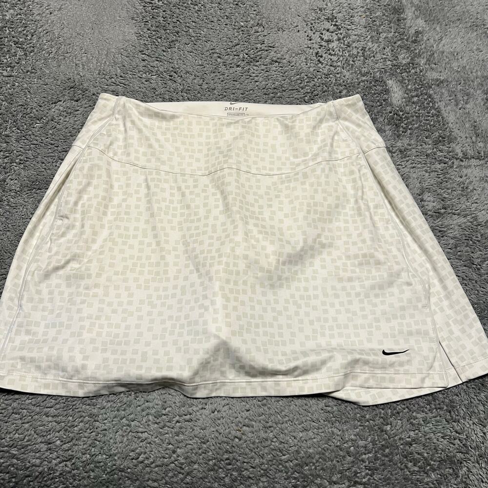 Nike Tennis Skirt Skort Womens Large Dri Fit Geometric Print